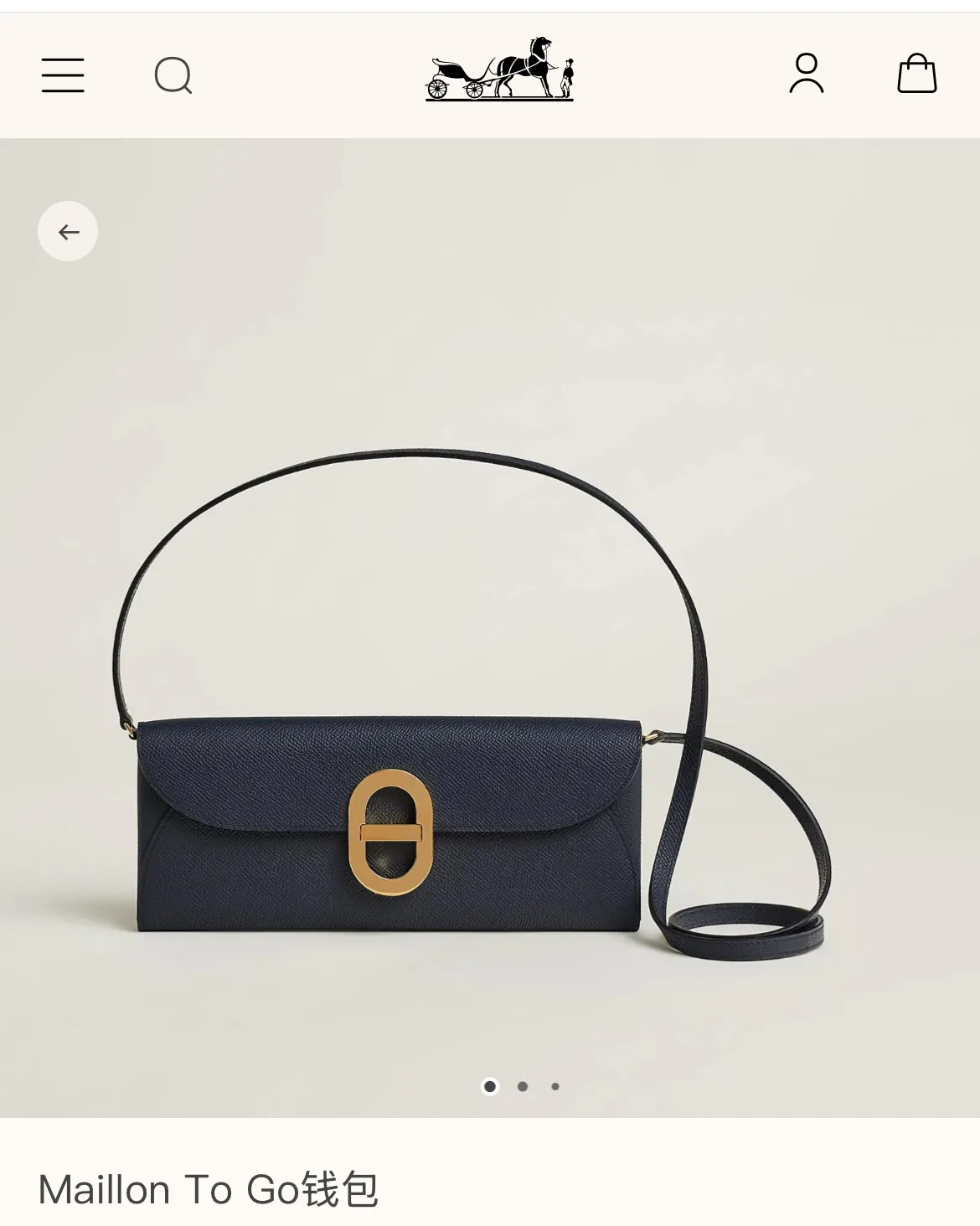 All Categories Hermès Wallet (Hermès) Hermès 961 Gold Buckle
