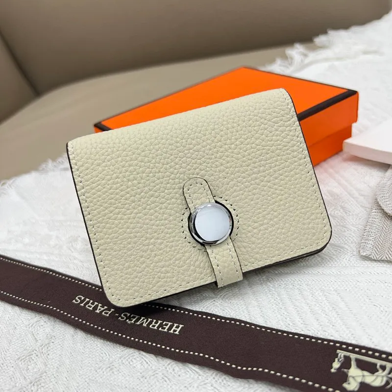 All categories Hermès wallet (Hermès) Hermès 5121 pebbled silver buckle