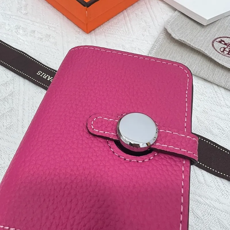 All categories Hermès wallet (Hermès) Hermès 5121 pebbled silver buckle