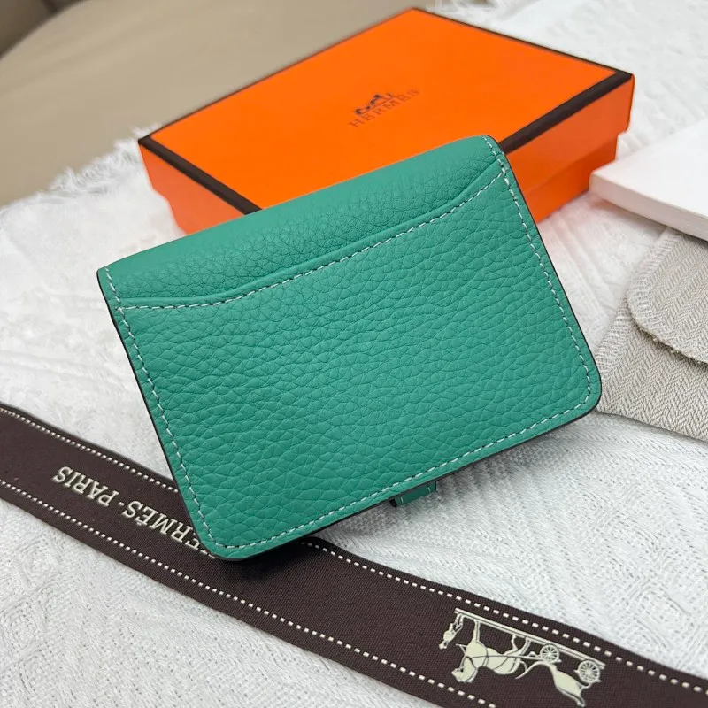 All categories Hermès wallet (Hermès) Hermès 5121 pebbled silver buckle