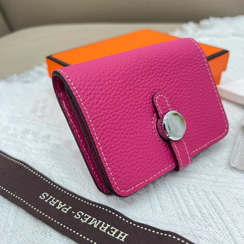 All categories Hermès wallet (Hermès) Hermès 5121 pebbled silver buckle