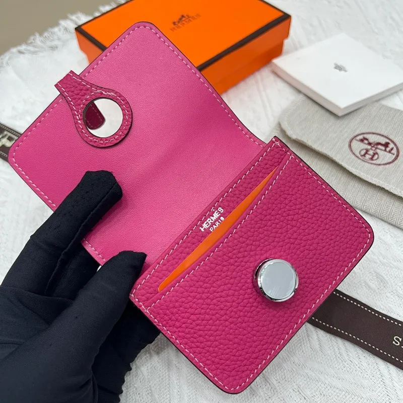 All categories Hermès wallet (Hermès) Hermès 5121 pebbled silver buckle
