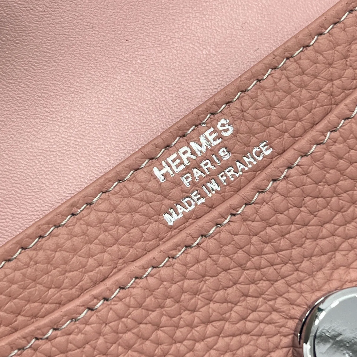 All categories Hermès wallet (Hermès) Hermès 5121 pebbled silver buckle