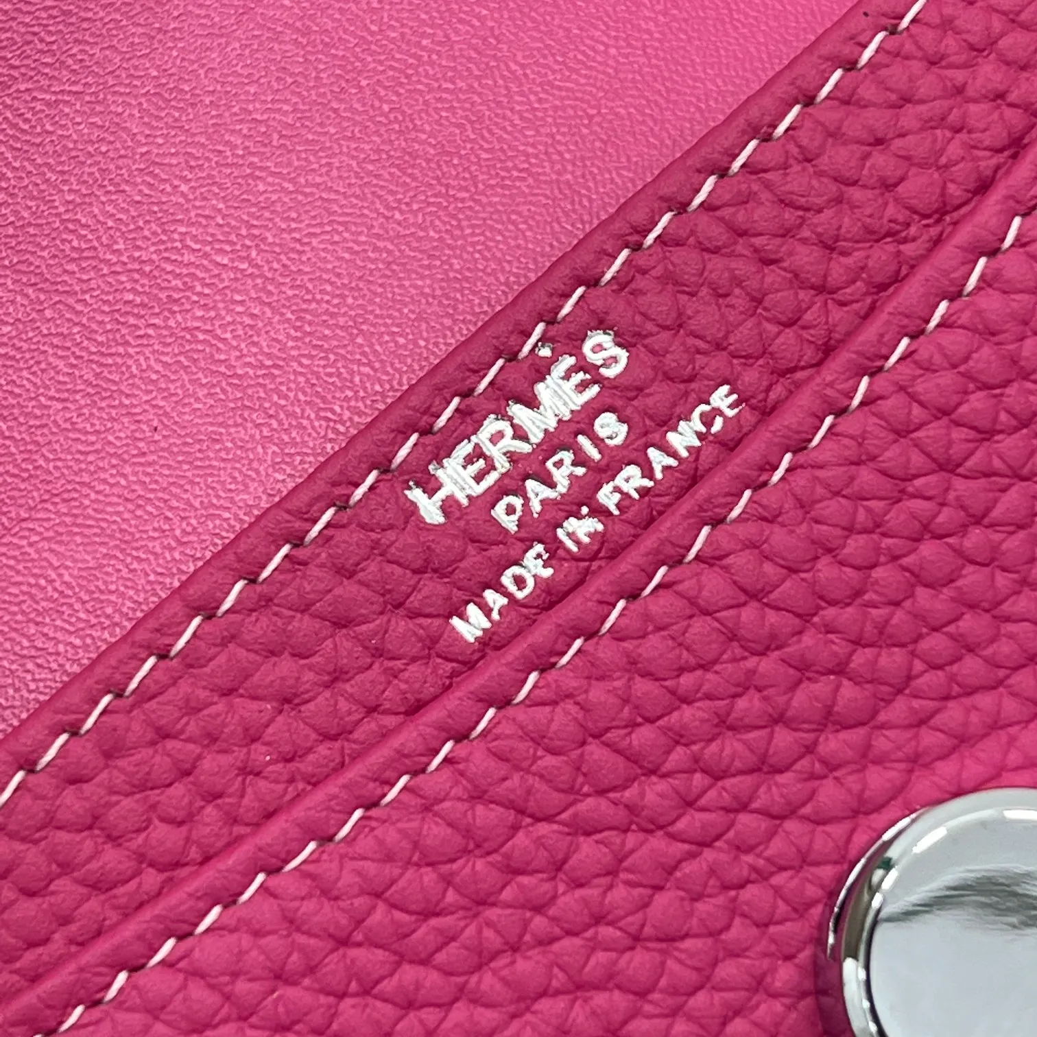 All categories Hermès wallet (Hermès) Hermès 5121 pebbled silver buckle