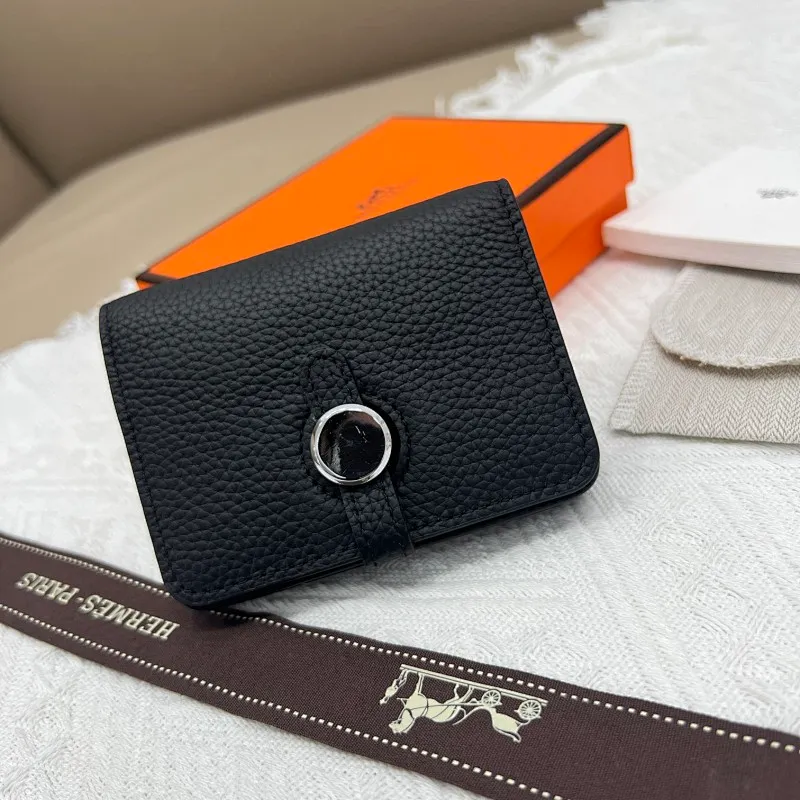 All categories Hermès wallet (Hermès) Hermès 5121 pebbled silver buckle