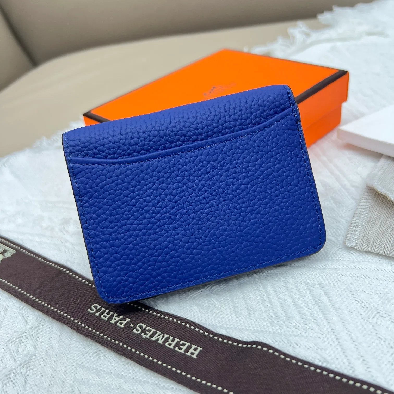 All categories Hermès wallet (Hermès) Hermès 5121 pebbled silver buckle