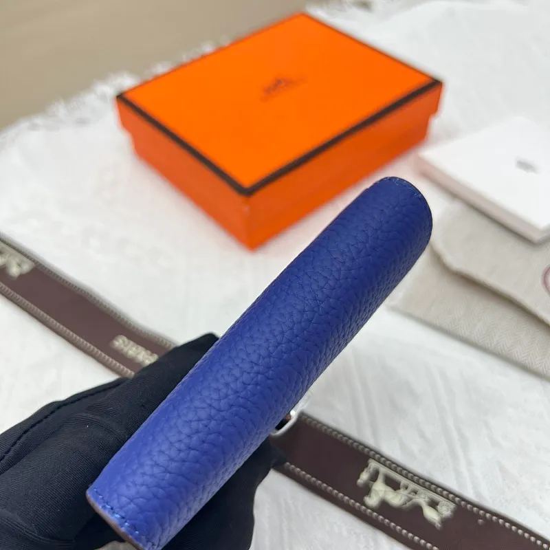 All categories Hermès wallet (Hermès) Hermès 5121 pebbled silver buckle