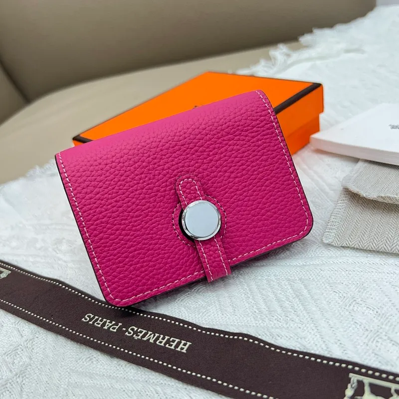 All categories Hermès wallet (Hermès) Hermès 5121 pebbled silver buckle