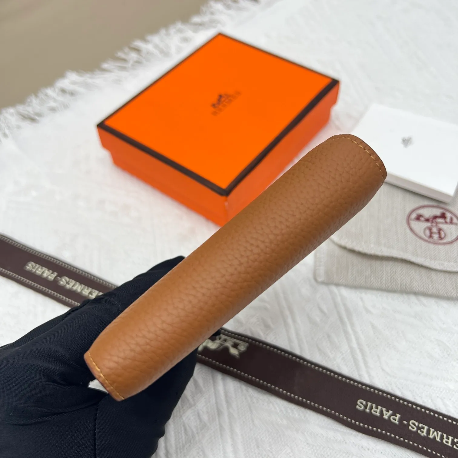 All categories Hermès wallet (Hermès) Hermès 5120 pebbled silver buckle