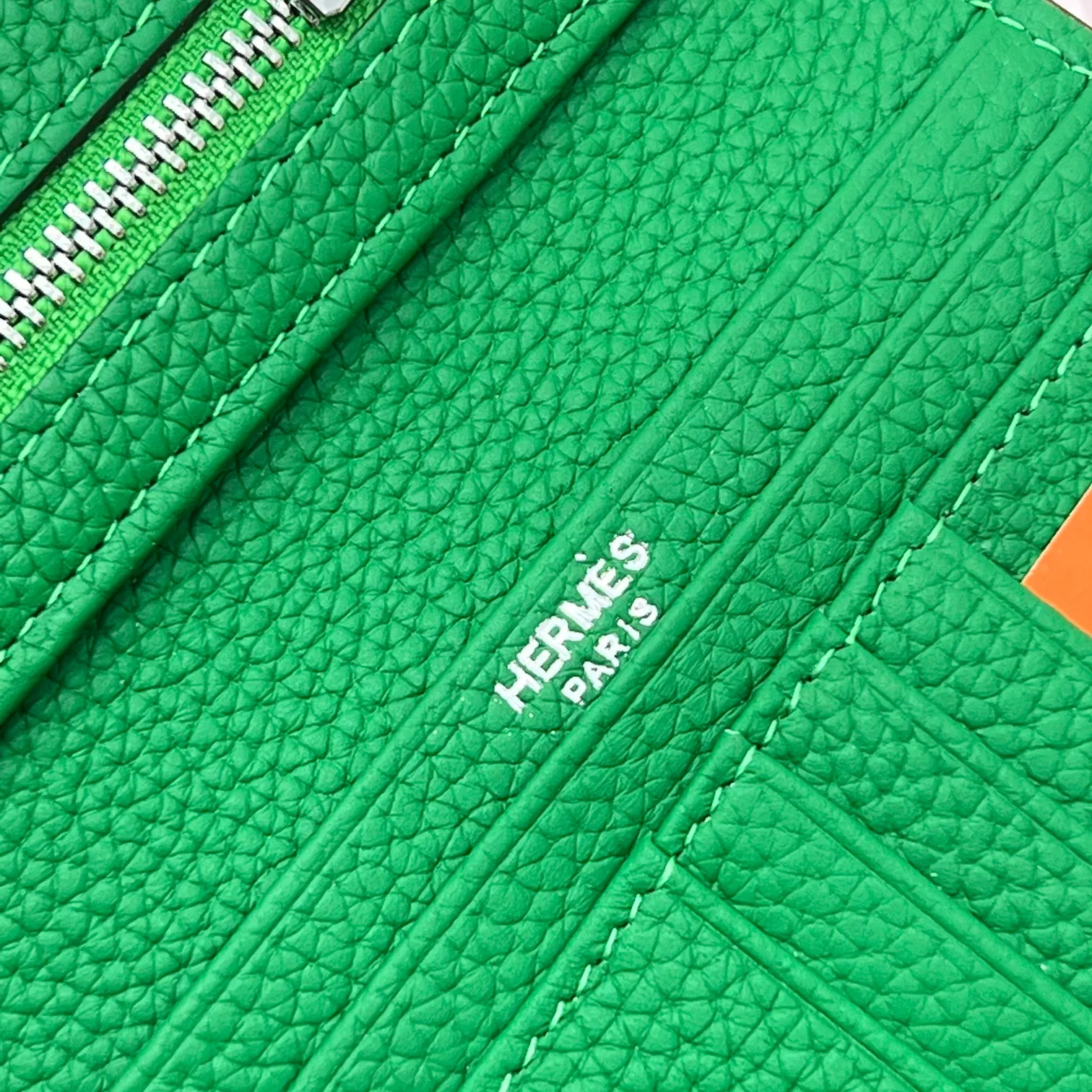All categories Hermès wallet (Hermès) Hermès 5120 pebbled silver buckle