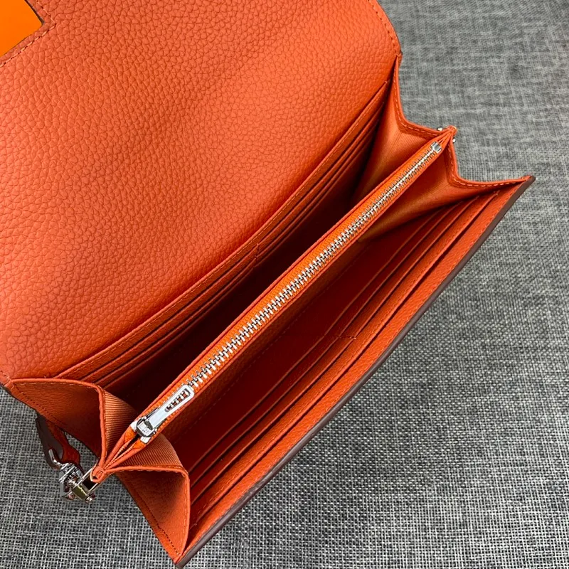 All categories Hermès wallet (Hermès) Hermès 9852 leather silver buckle