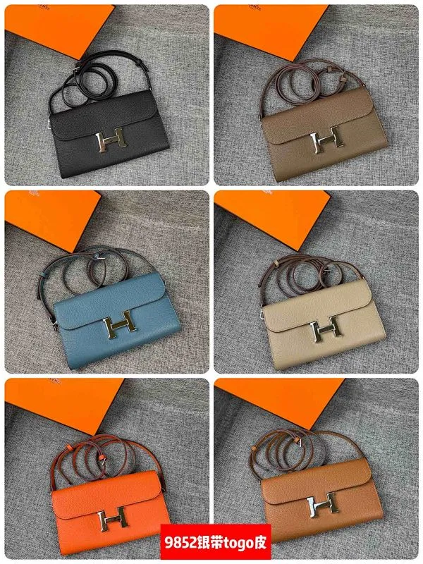 All categories Hermès wallet (Hermès) Hermès 9852 leather silver buckle