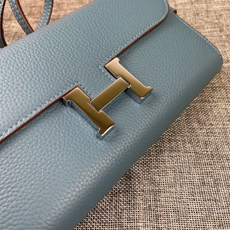 All categories Hermès wallet (Hermès) Hermès 9852 leather silver buckle