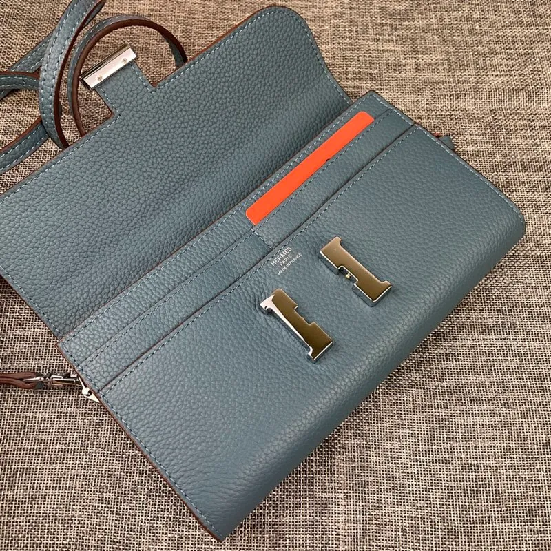 All categories Hermès wallet (Hermès) Hermès 9852 leather silver buckle