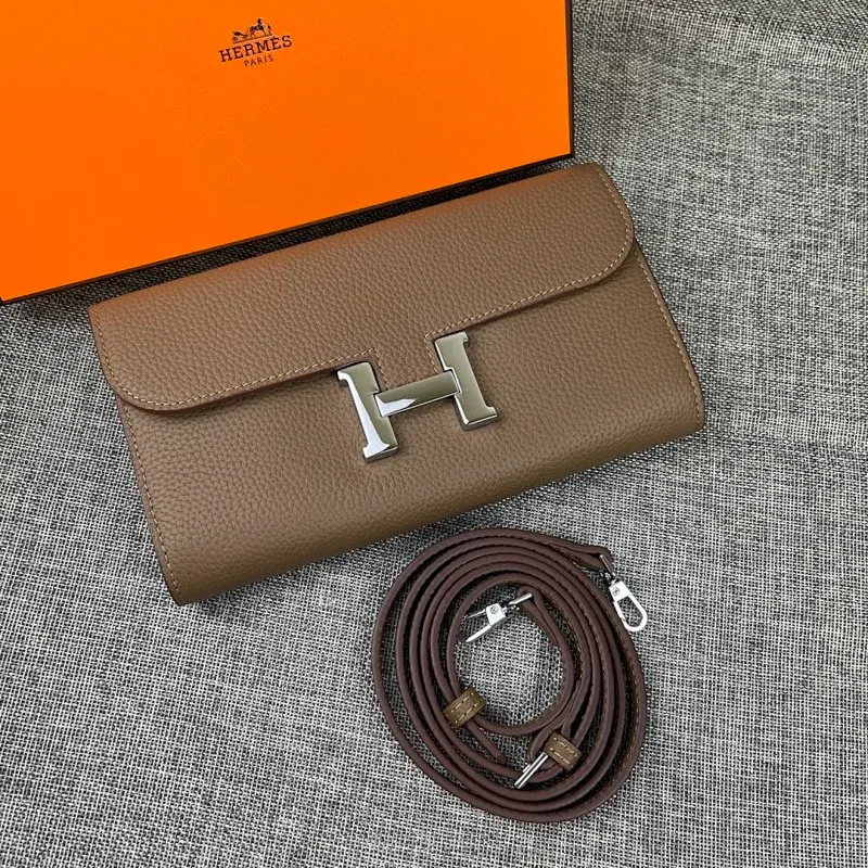 All categories Hermès wallet (Hermès) Hermès 9852 leather silver buckle