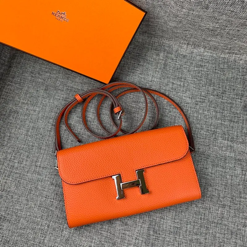 All categories Hermès wallet (Hermès) Hermès 9852 leather silver buckle