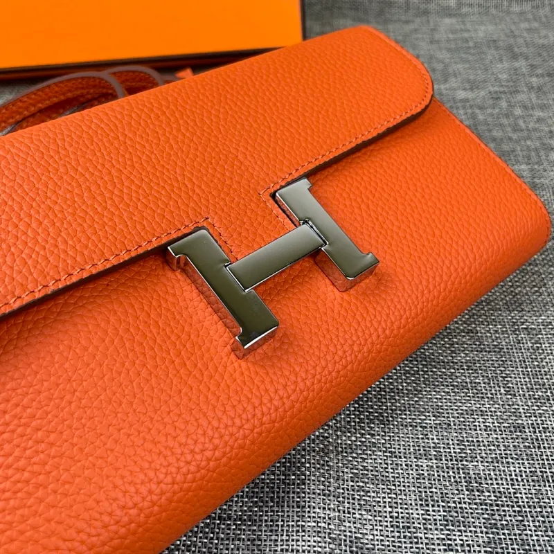 All categories Hermès wallet (Hermès) Hermès 9852 leather silver buckle