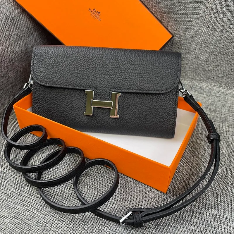 All categories Hermès wallet (Hermès) Hermès 9852 leather silver buckle