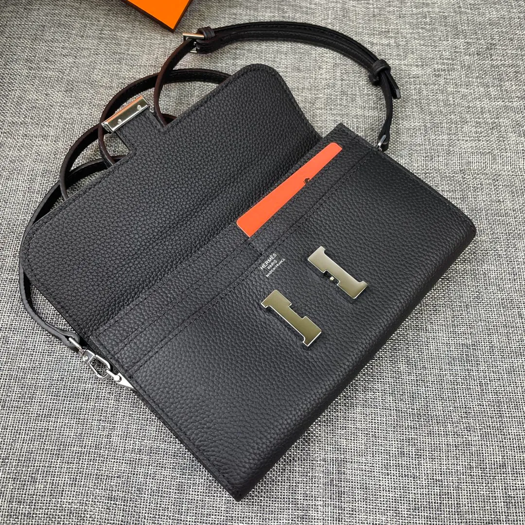 All categories Hermès wallet (Hermès) Hermès 9852 leather silver buckle