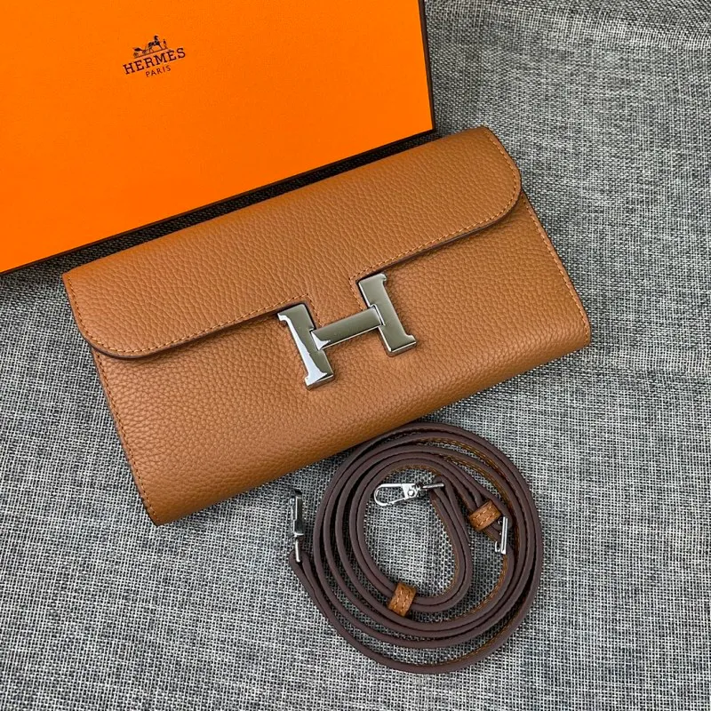 All categories Hermès wallet (Hermès) Hermès 9852 leather silver buckle