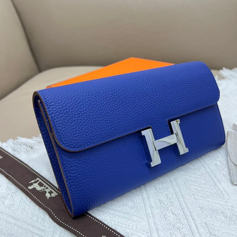 All categories Hermès wallet (Hermès) Hermès 539 pebbled silver buckle