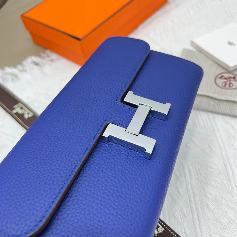 All categories Hermès wallet (Hermès) Hermès 539 pebbled silver buckle