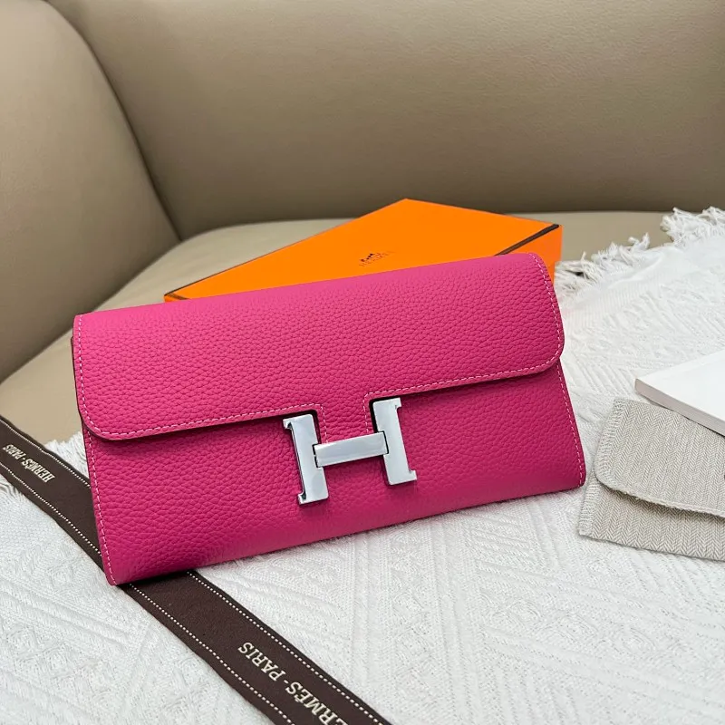 All categories Hermès wallet (Hermès) Hermès 539 pebbled silver buckle