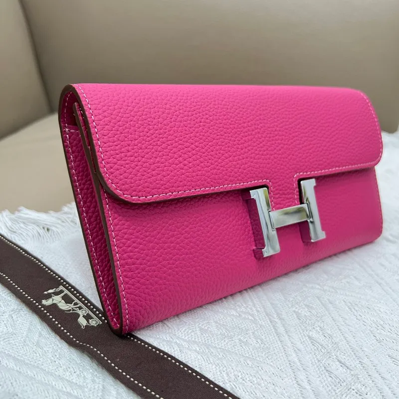 All categories Hermès wallet (Hermès) Hermès 539 pebbled silver buckle