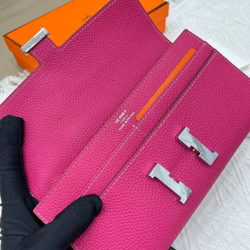 All categories Hermès wallet (Hermès) Hermès 539 pebbled silver buckle