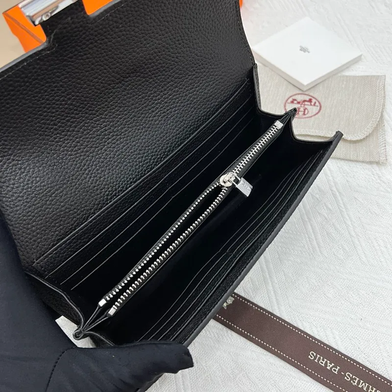 All categories Hermès wallet (Hermès) Hermès 539 pebbled silver buckle