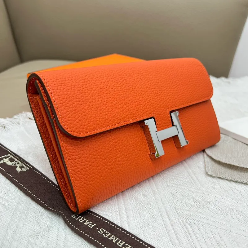 All categories Hermès wallet (Hermès) Hermès 539 pebbled silver buckle