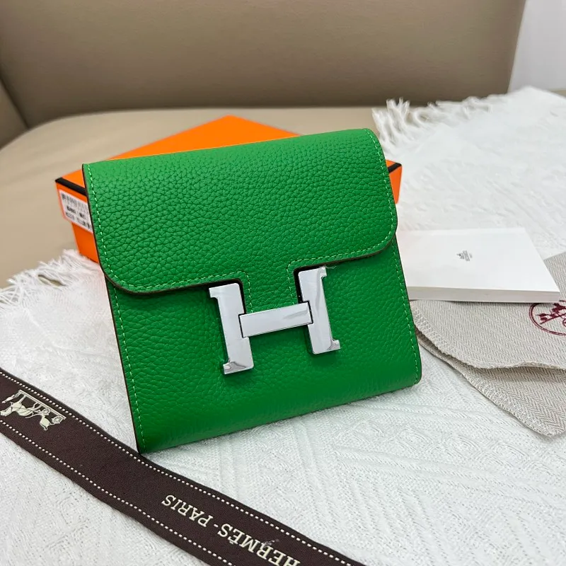 All categories Hermès wallet (Hermès) Hermès 537 pebbled silver buckle