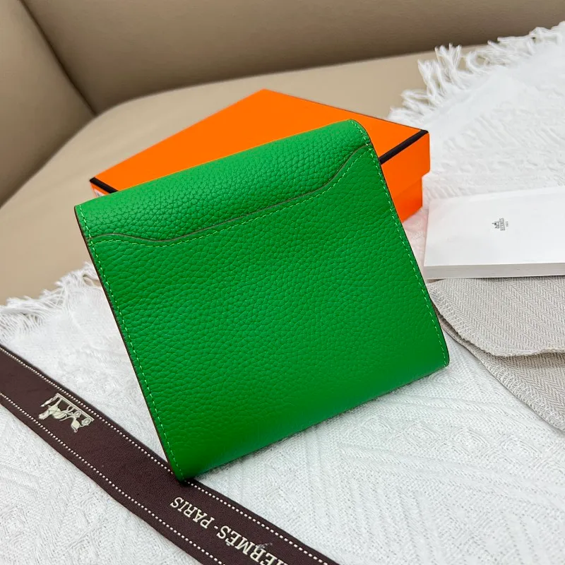 All categories Hermès wallet (Hermès) Hermès 537 pebbled silver buckle