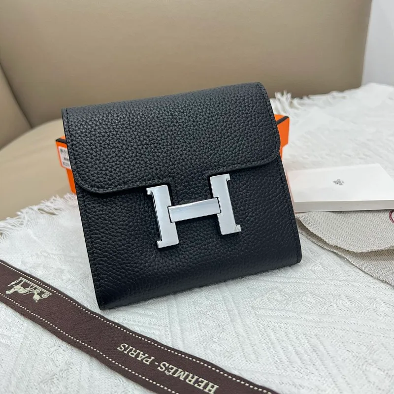 All categories Hermès wallet (Hermès) Hermès 537 pebbled silver buckle