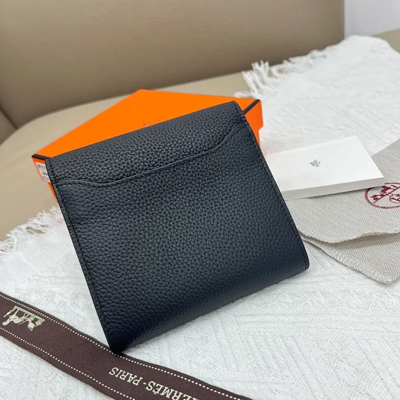 All categories Hermès wallet (Hermès) Hermès 537 pebbled silver buckle