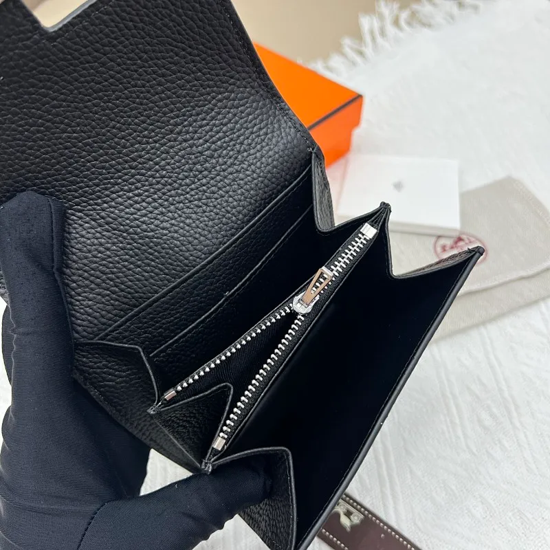 All categories Hermès wallet (Hermès) Hermès 537 pebbled silver buckle
