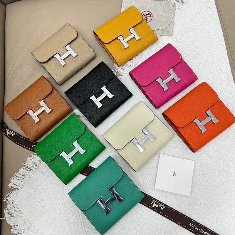 All categories Hermès wallet (Hermès) Hermès 537 pebbled silver buckle