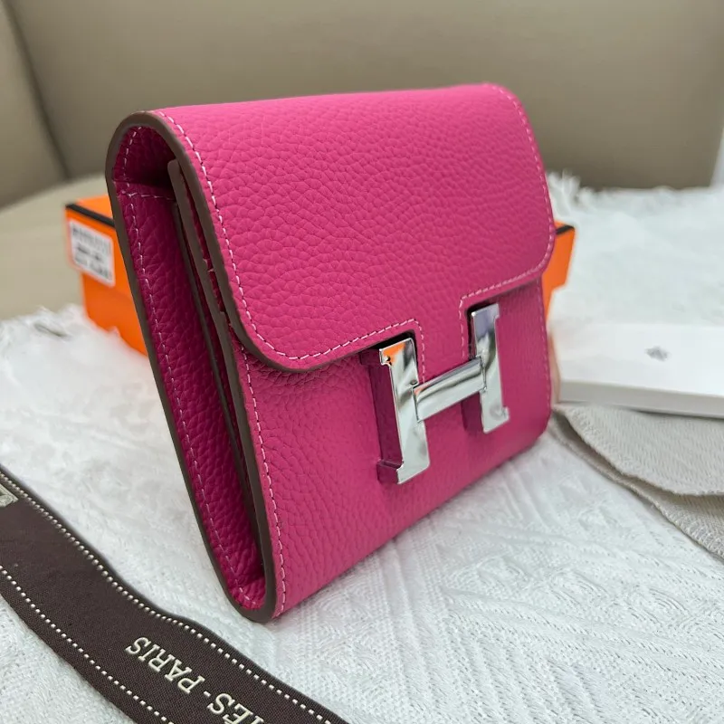 All categories Hermès wallet (Hermès) Hermès 537 pebbled silver buckle