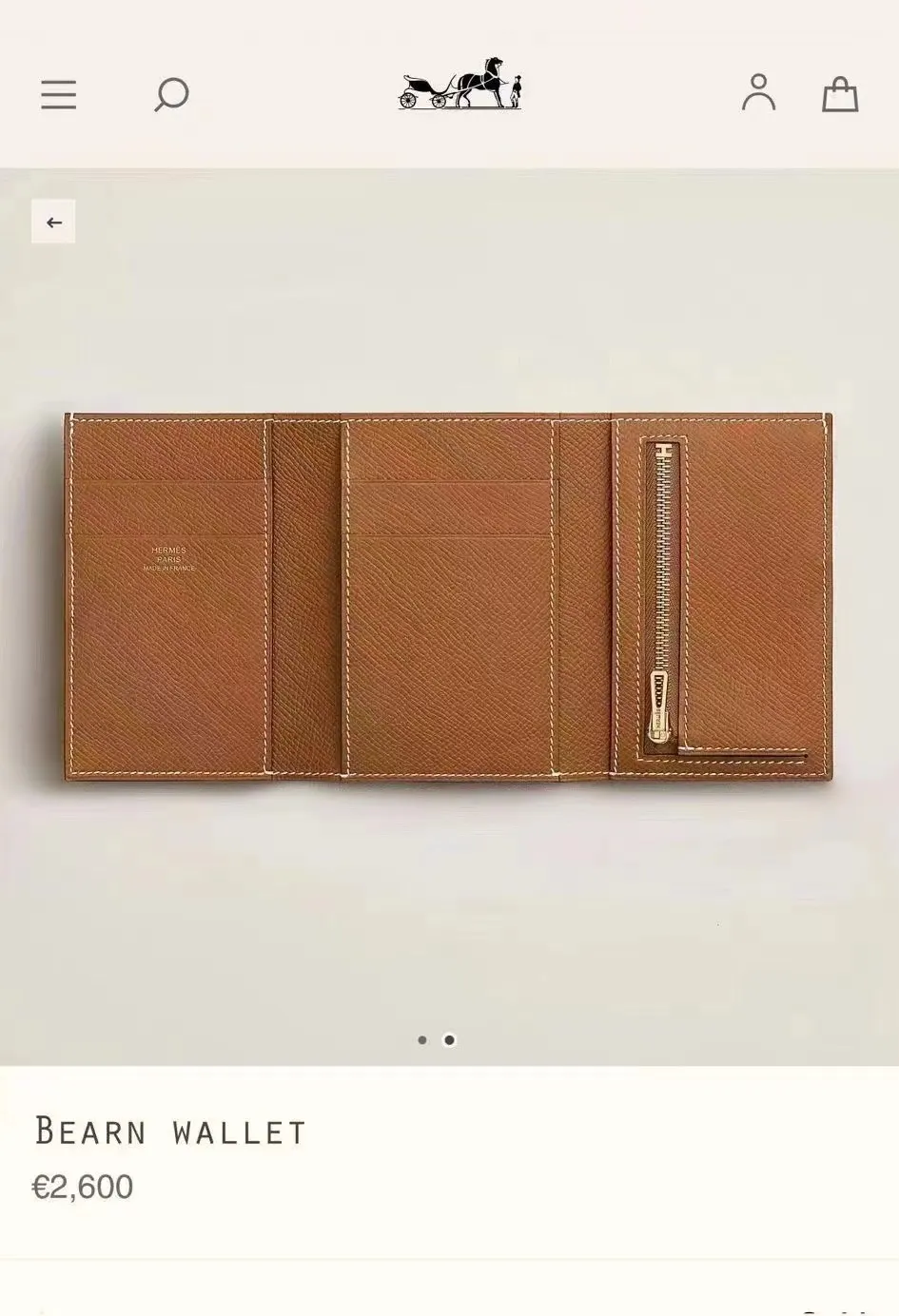 All categories Hermès wallet (Hermès) Hermès 5119