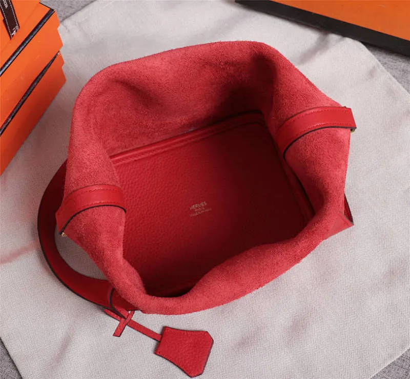 All categories Official website "Brand Women's Bags" Women's Bags 💙 Hermes 2022 official new Hermès vegetable basket picotin wholesale small size 58002400 large size 58002600 high quality size: small size 18CM large size 22CM