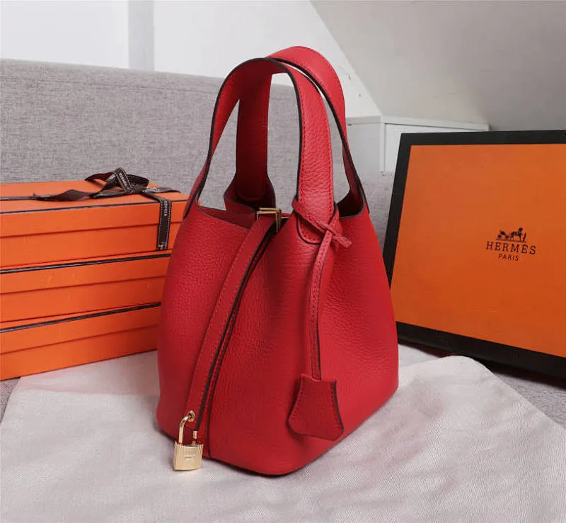 All categories Official website "Brand Women's Bags" Women's Bags 💙 Hermes 2022 official new Hermès vegetable basket picotin wholesale small size 58002400 large size 58002600 high quality size: small size 18CM large size 22CM