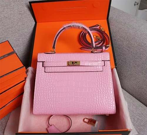 All Categories Official Website "Brand Women's Bags" Women's Bags 💙 Hermes 2022 official new Hermes women's hand-carrying cross-body dual-use bag wholesale Kelly crocodile pattern 58002500 High quality Size: 25-9-18CM