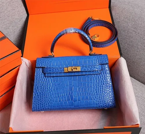 All categories Official website "Brand Women's Bags" Women's Bags 💙 Hermes 2022 Official New Hermès Handbag Kelly Crocodile Pattern First-layer Calfskin Wholesale 58002800 High Quality Size: 22-7-14CM