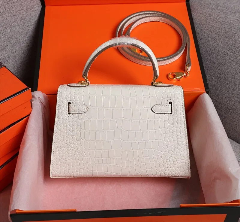 All Categories Official Website "Brand Women's Bags" Women's Bags 💙 Hermes 2022 official new Hermes women's hand-carrying cross-body dual-use bag wholesale Kelly crocodile pattern 58002500 High quality Size: 22-7-14CM