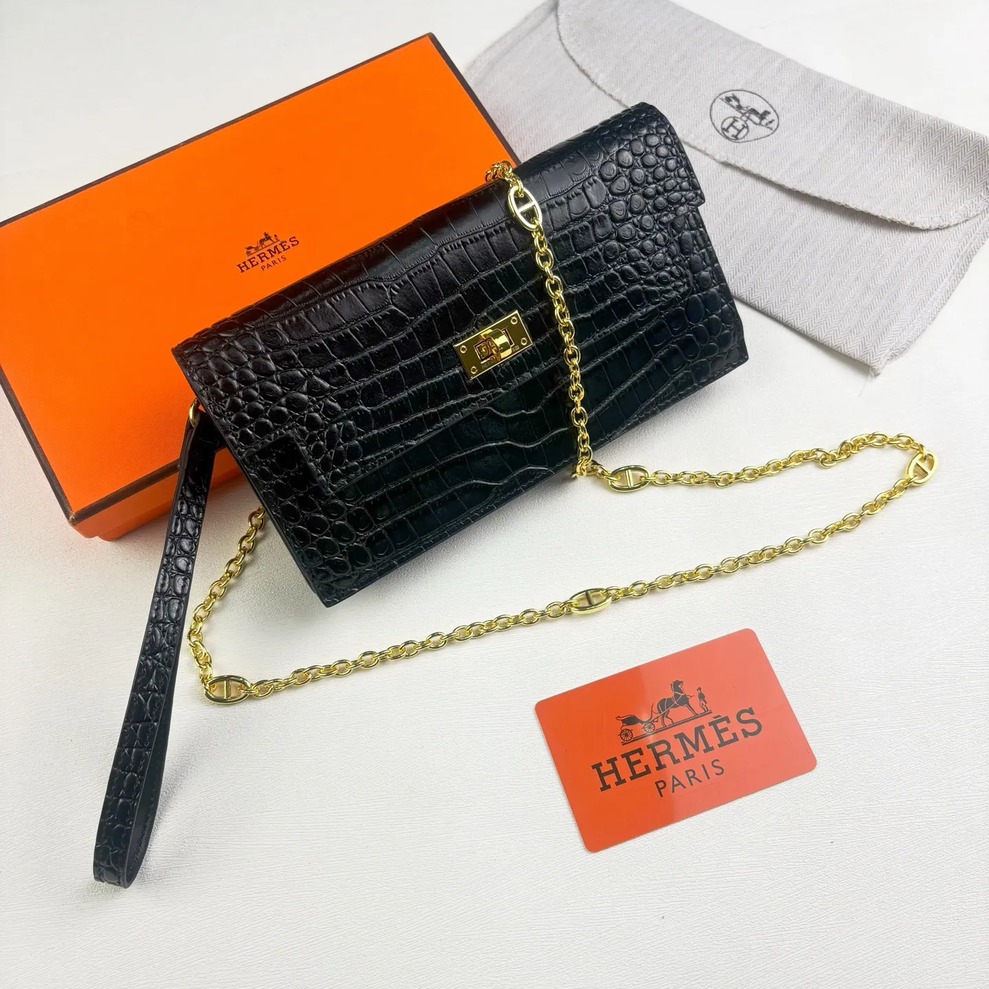 All categories Hermès women's bags (Hermès) Hermès 960-1 crocodile pattern