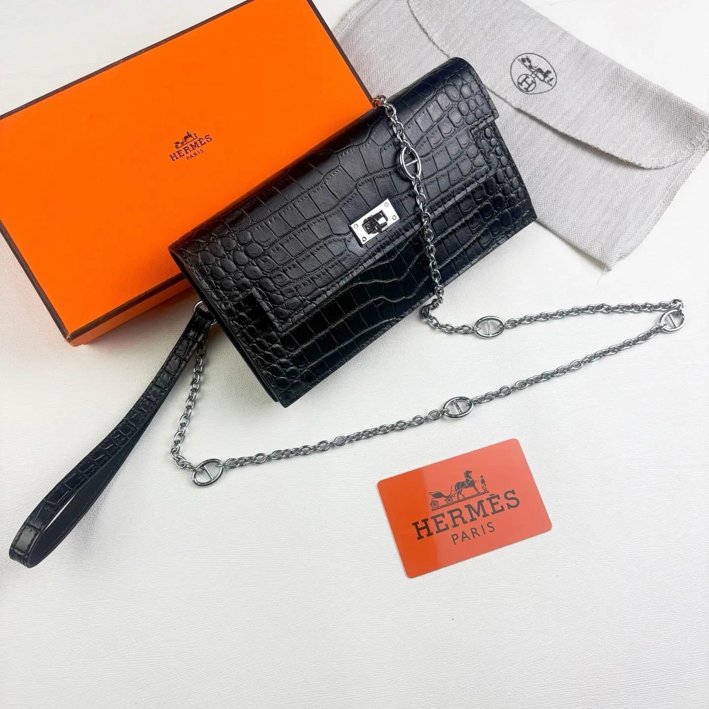 All categories Hermès women's bags (Hermès) Hermès 960-1 crocodile pattern