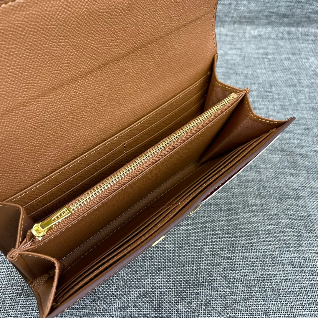 Hermes Constance Original Order p290💰 Model: 539 Palm Pattern Gold Buckle Size: 22*11cm Hermes🇫🇷Overseas🇫🇷Imported cowhide, soft and comfortable to the touch. Counter version, OEM code inside, original replica with gold hardware, exquisite and elegant, oil edge is straight and smooth🎈There are two large note slots, a zipper pocket, and 12 card slots🚚