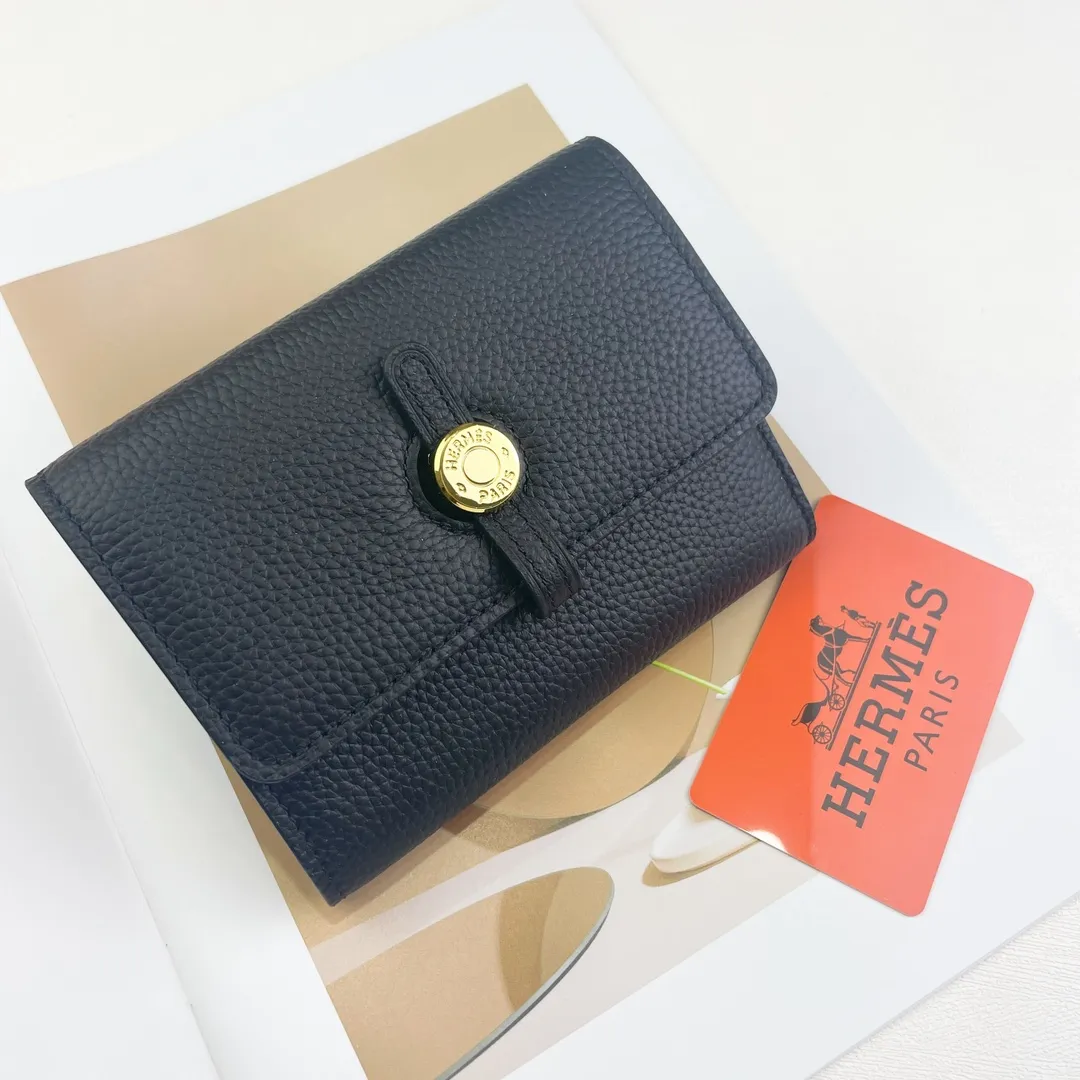 [Hermes new wallet]💰250 Model: H230 gold buckle Dimensions: length 13.5x width 10.5x thickness 2 cm Made of togo calfskin, equipped with 10 card slots, 1 banknote pocket, palladium-plated lock buckle, exquisite and perfect workmanship, original OEM code inside