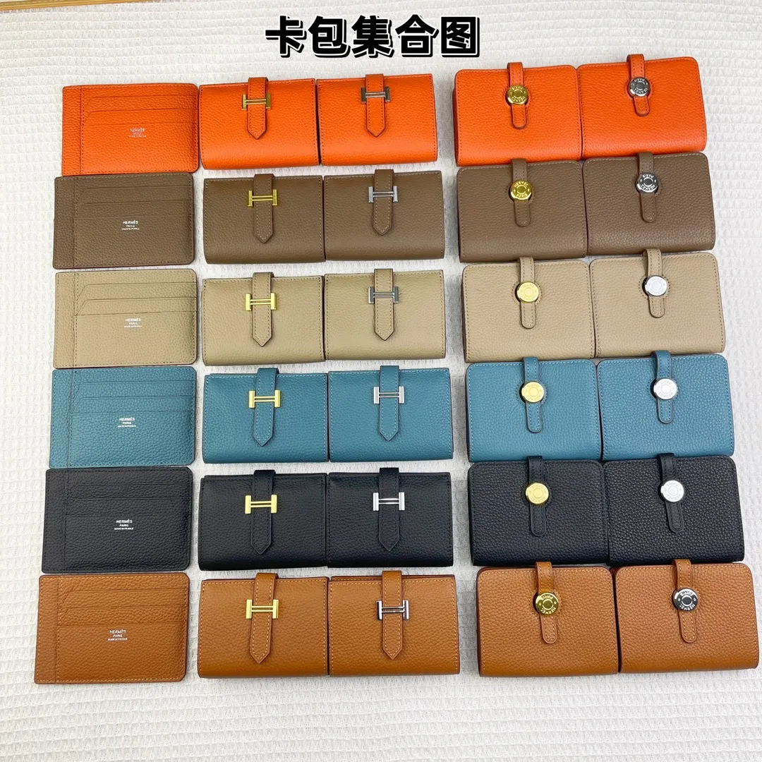 Hermes original Togo p180💰 Model: 0510 size: 11*10cm 🇫🇷Overseas🇫🇷Imported Togo cowhide, soft and comfortable to the touch. Counter version, original replica with hardware, exquisite and elegant, oil edges are straight and smooth🎈Exquisite convenient card holder