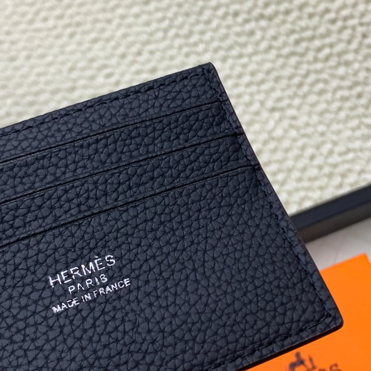 💰100 Hermès new card holder/2024 cow leather edge 3 card slots 1 flat pocket No.: 0514 Size: w10.5×7cm